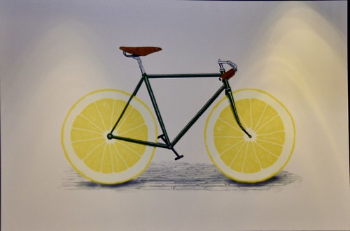 colors bicycle yellow wheels 2wheels 20faves lemon brickroad 3000views redseat red art 4000views