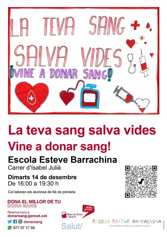 Campaña de donación de sangre en la Escola Esteve Barrachina