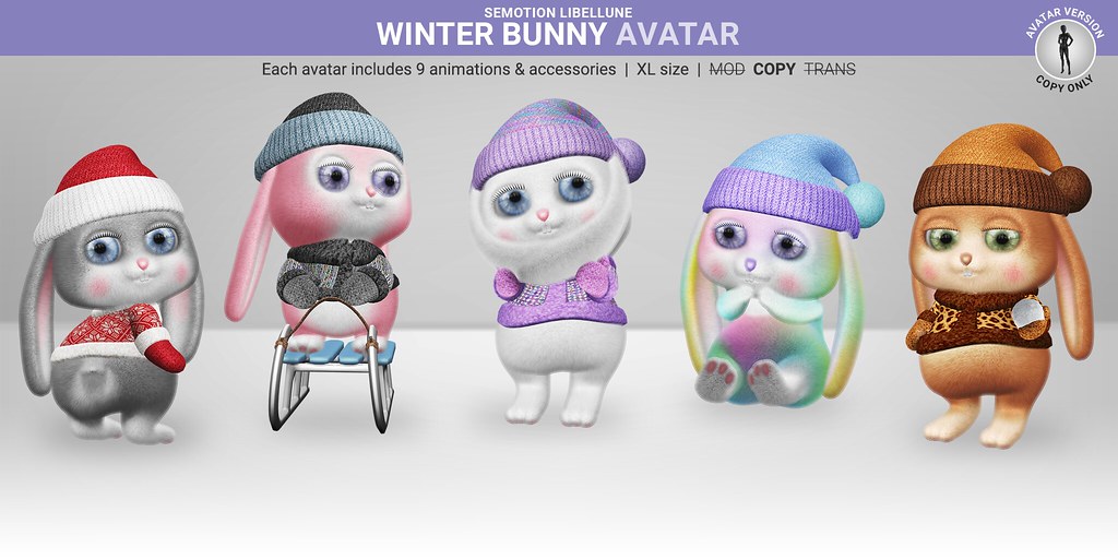 SEmotion Libellune Winter Bunny XL Avatar