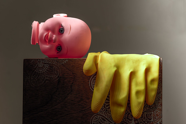 Doll's Head and Special Glove for Handling it
