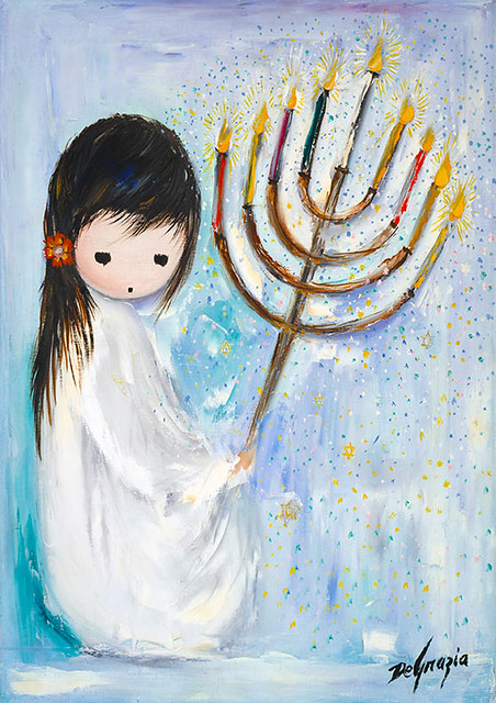 DeGrazia Gallery In The Sun's Happy Hanukkah Oil Painting