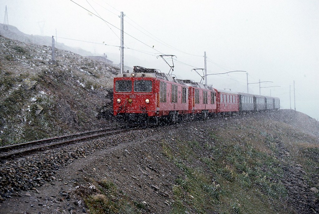 Trains des RhB (ligne de la Bernina) (Suisse)
