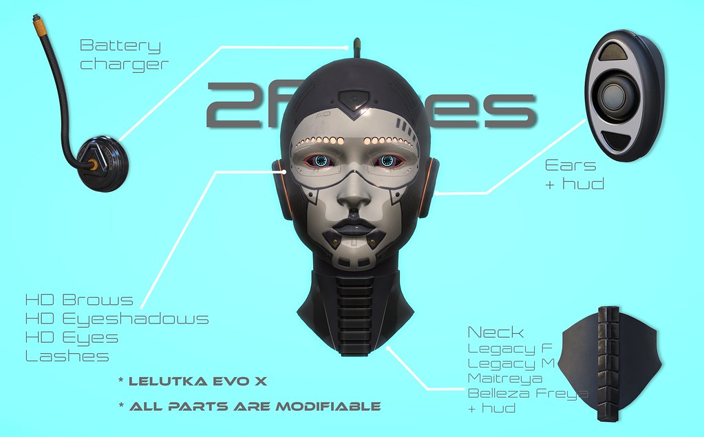 2faces – Cyborg head , for LeL evo X
