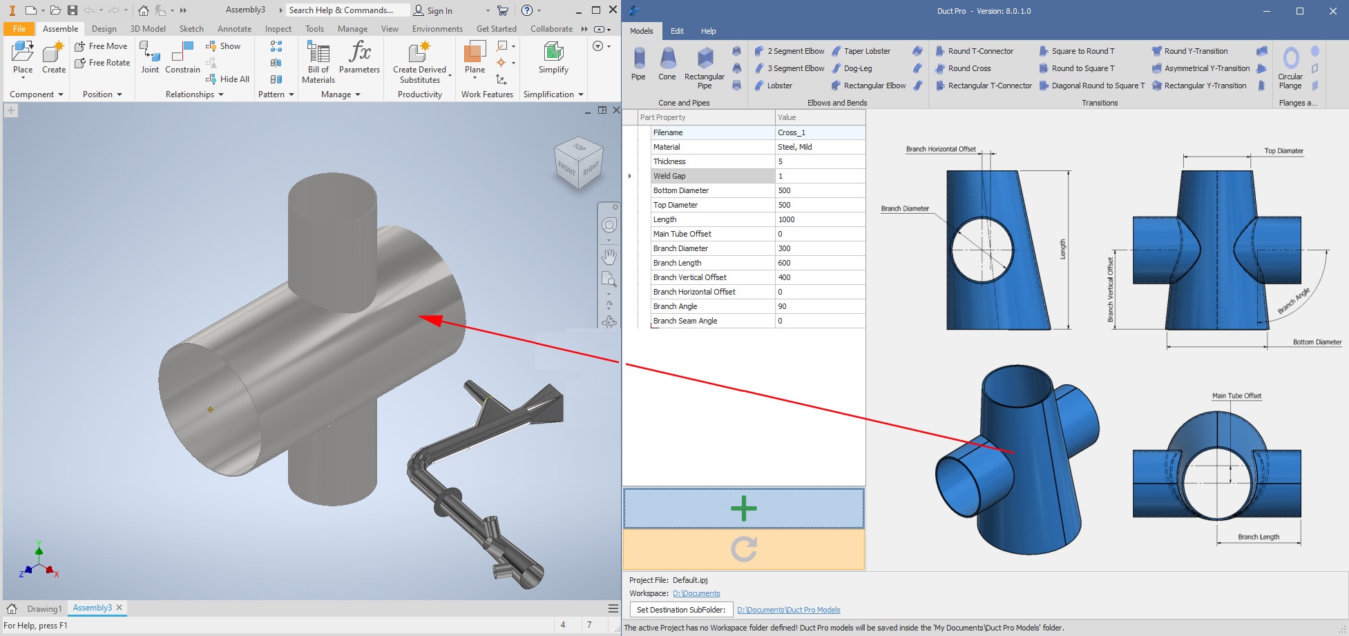 Working with Micrographics Duct Pro v8.0.1.0 for Autodesk Inventor 2017-2022