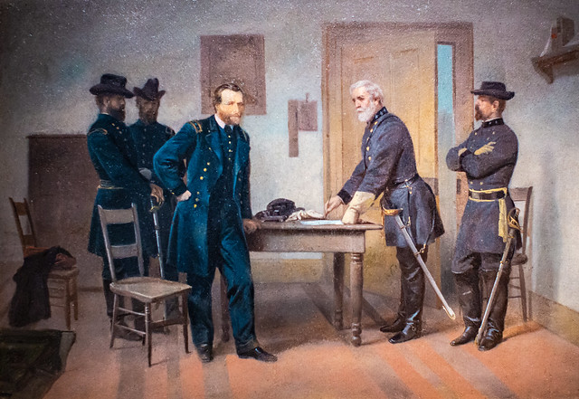 Lee Surrendering to Grant at Appomattox