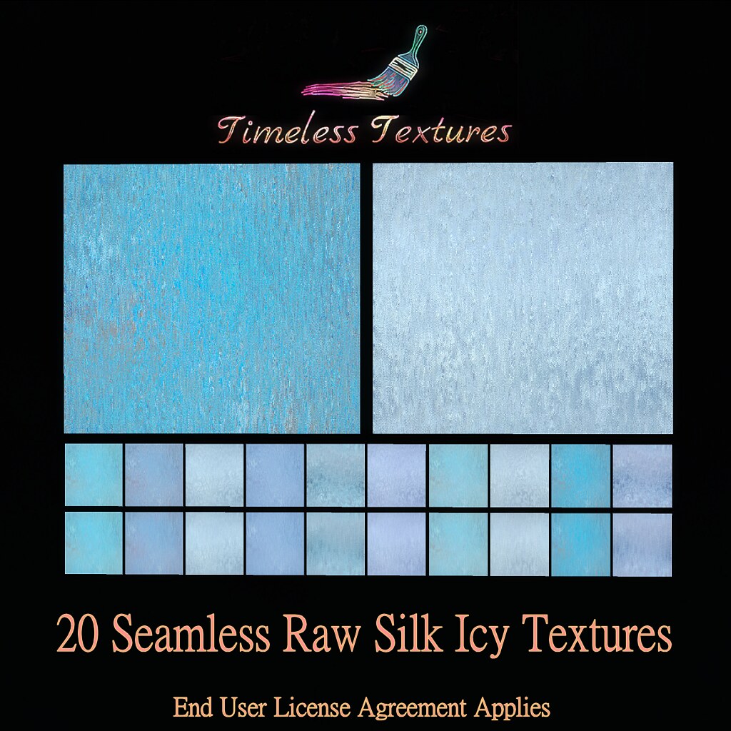 2021 Advent Gift Dec 12th –  20 Seamless Raw Silk Icy Timeless Textures
