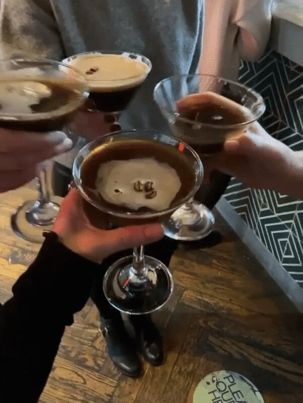 Salted Caramel Martini Cocktails at our masterclass