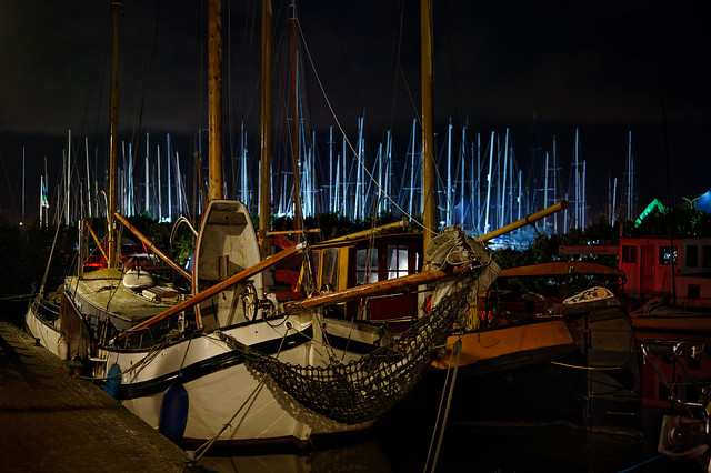 Night in harbour
