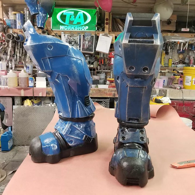 Lower Legs before and after weathering