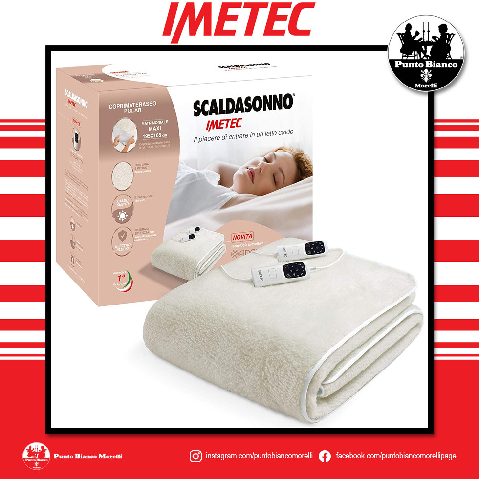 IMETEC Maxi Sleep Warmer Suitable Merino Wool Thermal Mattress Cover Warmer