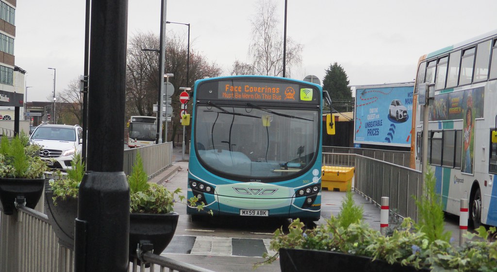 Arriva Bus 3011 - MX59 ABK park up at Altrincham Interchange