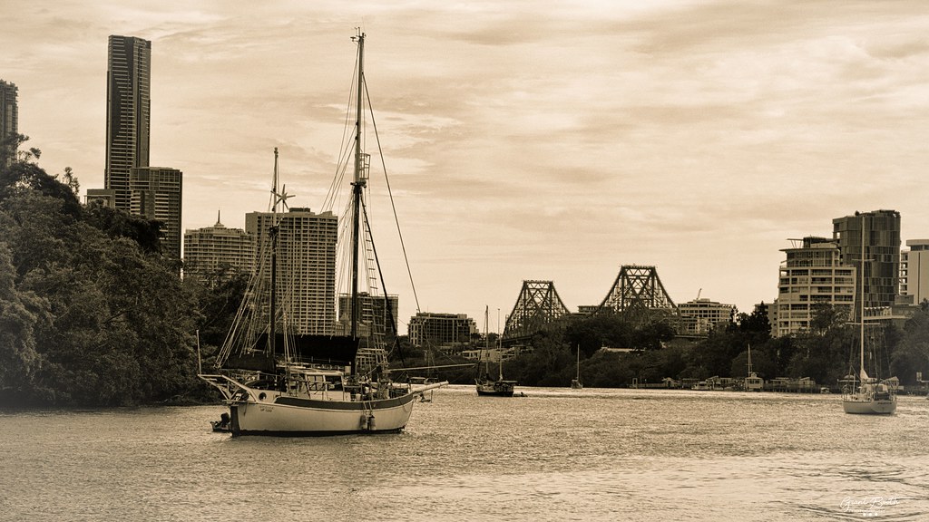 IMG_1340 Brisbane River Sepia AI