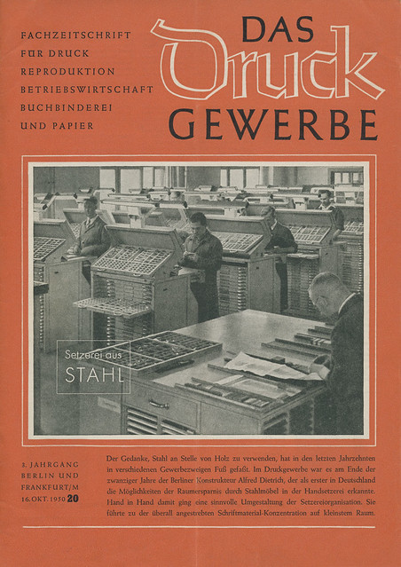 Cover Das Druckgewerbe, 3. Jahrgang, Heft 20, 16. Oktober 1950