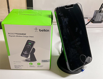 #tech4xmas: This BoostCharge wireless charger stand from Belkin makes a suitable Christmas present for iPhone 12 and iPhone 13 owners.