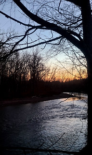 Chagrin River at sunset