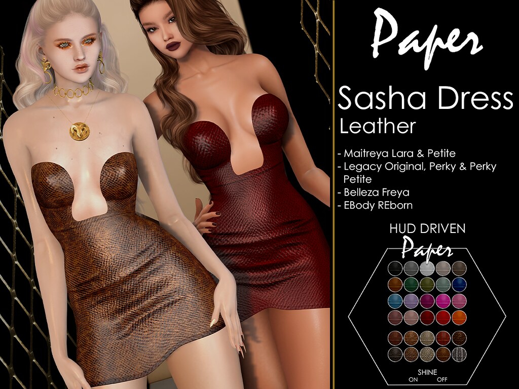 Paper. - Sasha Dress. Leather [VENDOR]