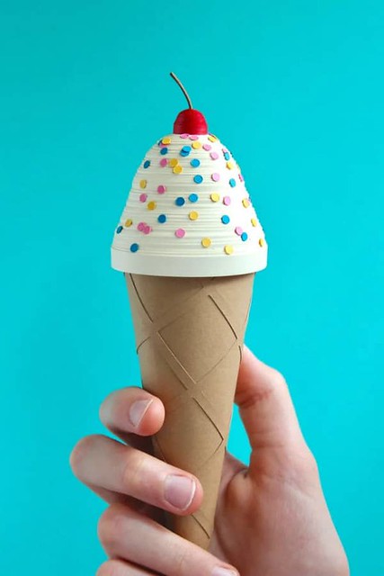 Paper Sculpture Ice Cream Cone