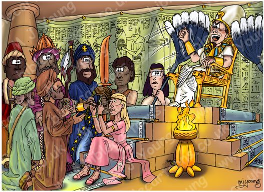 Exodus 14 - Parting of the Red Sea - Scene 02 - Pharaoh’s court (Version 02)