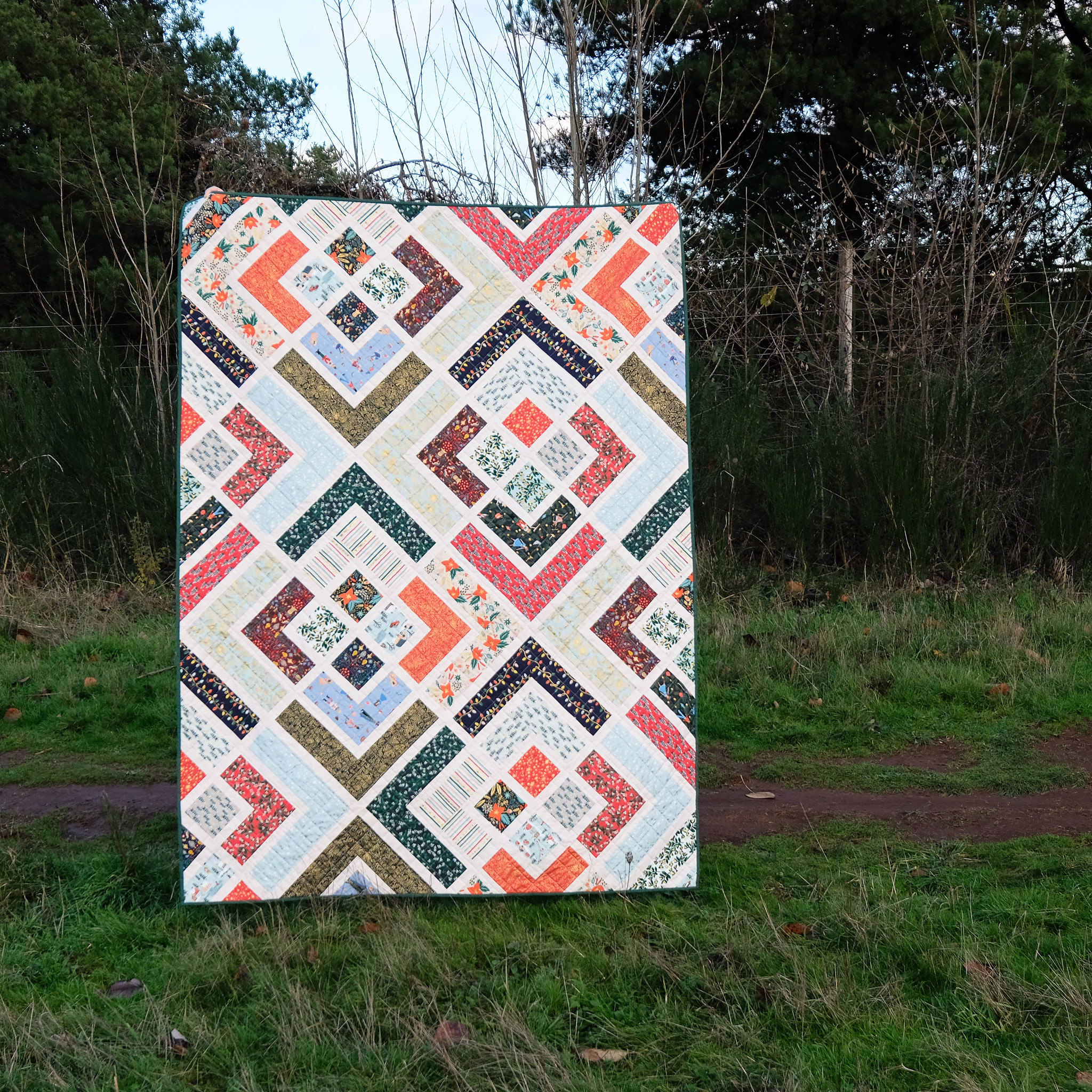 The Penny Quilt in Rifle Paper Co Holiday Classics - Kitchen Table Quilting