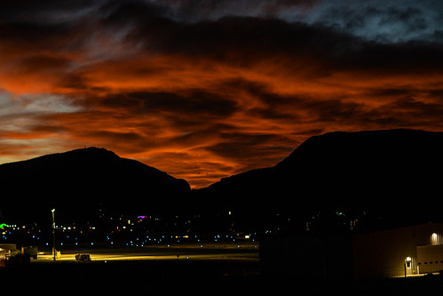 Airport Sunset by wyojones, I was driving along Beacon Hill Road on the east end of The Yellowstone Regional Airport in Cody Wyo