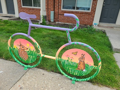 Bike Rack Mural for South Haven Arts. From Artist Spotlight: Erica Bradshaw 