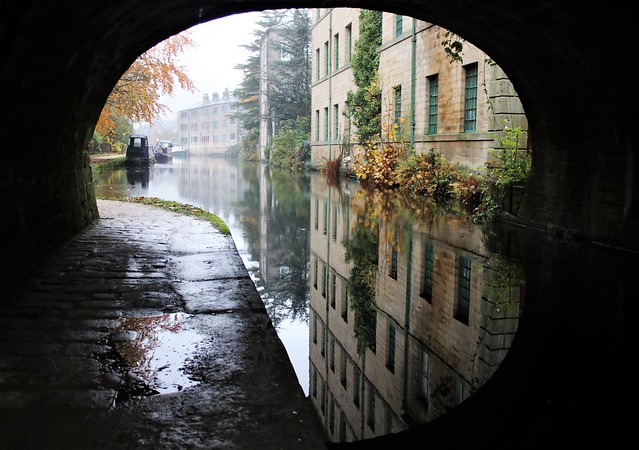Canal reflections, Hebden Bridge
