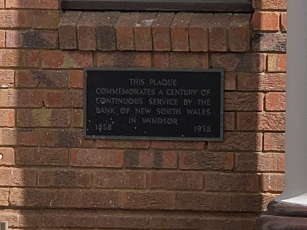 Bank plaque