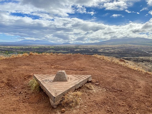 Marker on the top of the cinder cone