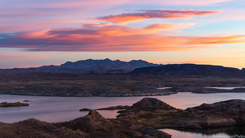 Sunrise at Sunset Point by James Marvin Phelps, Sunrise at Sunset Point
Sunset Point Overlook
Lake Mead National Recreation Area
Nevada
December 202