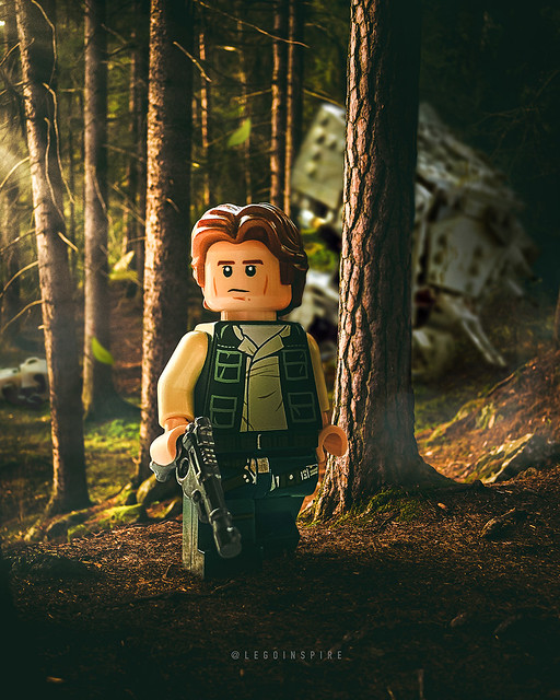 Han Solo exploring Forest Moon on Endor