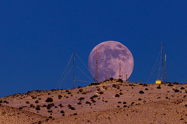 radio tower moon