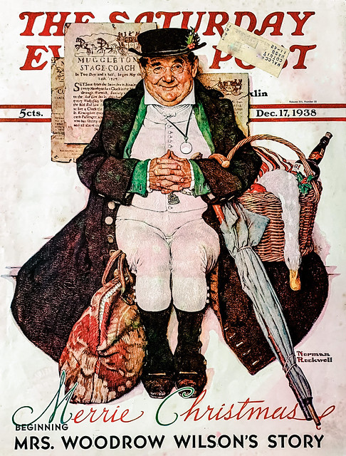 “Muggleton Coach” by Norman Rockwell on the cover of “The Saturday Evening Post,” December 17, 1938.