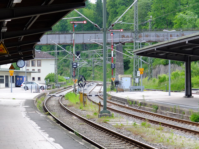 Formsignale im Bahnhof Berchtesgaden, 4. Juni 2021
