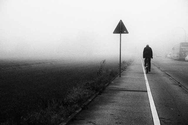 lonely cyclist