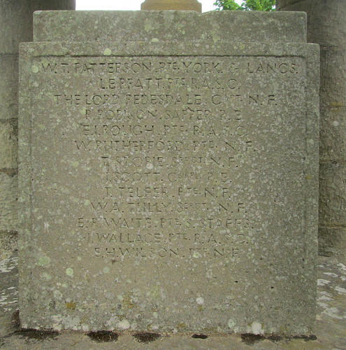 Names, Rochester War Memorial