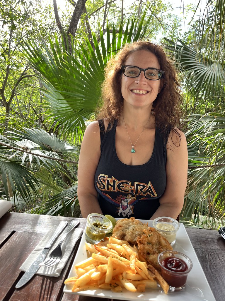 Dominica with Fish and Chips at La Cascada, Pelican Eyes, San Juan del Sur, Nicaragua