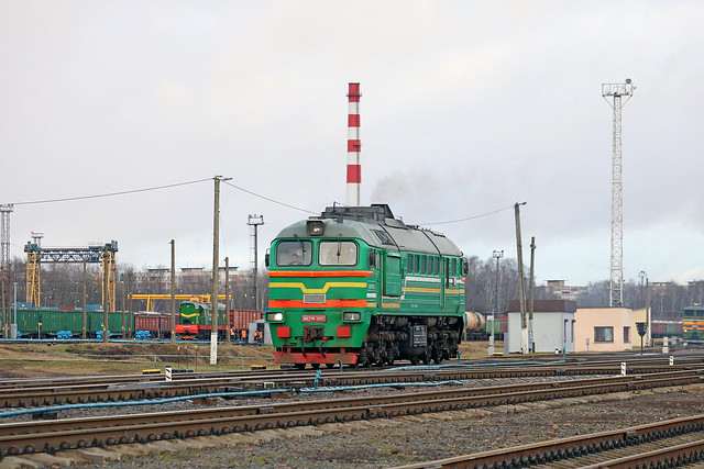 Тепловоз М62УК-3092 на станции Могилёв-2 (Беларусь).