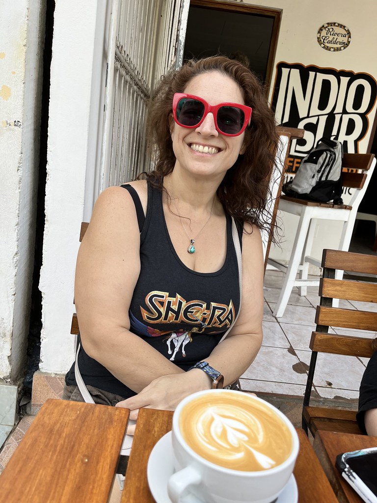 Dominica with Coffee at Indio del Sur, San Juan del Sur, Nicaragua