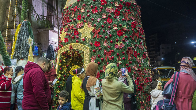 A Christmas tree in Cairo's Shubra