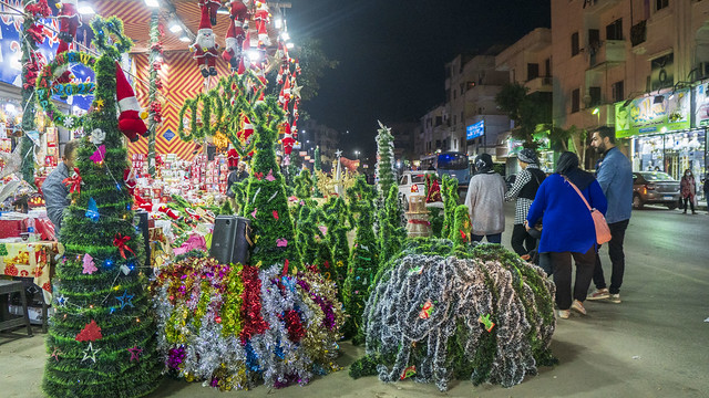 Christmas trees in Cairo's Shubra