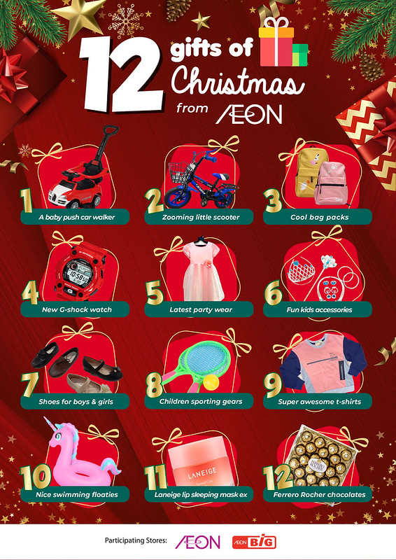 Christmas Gifting Idea & 12 Gifts of Xmas from AEON