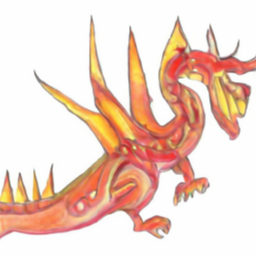 'a color pencil sketch of a fire breathing dragon by Erwin Bowien' GLIDE Text-to-Image