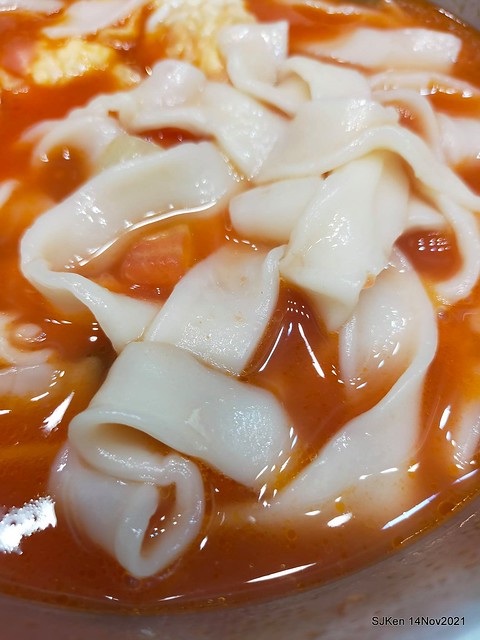 「老北投」北投捷運店(Tomato egg noodle & Water melon meat rice, Taiwan local dishes, Taipei, Taiwan, SJKen, Nov 14, 2021.