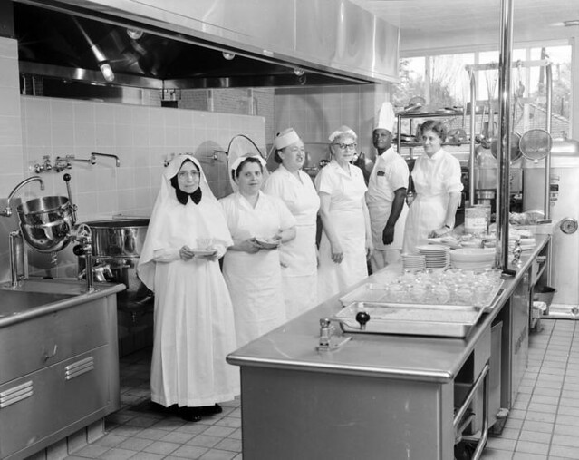 Kitchen at St. Francis X. Cabrini Hospital, 1958