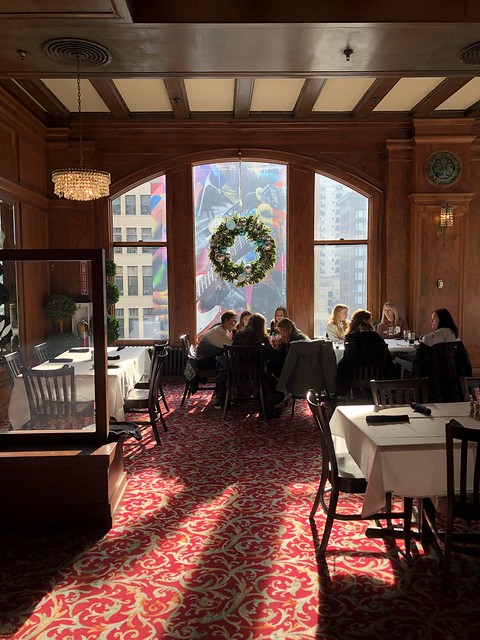 Holiday lunch at the Walnut Room, Macy's State Street, Chicago, Illinois