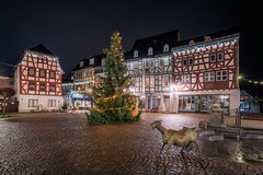 City Center of Bad Camberg with Christmas Tree