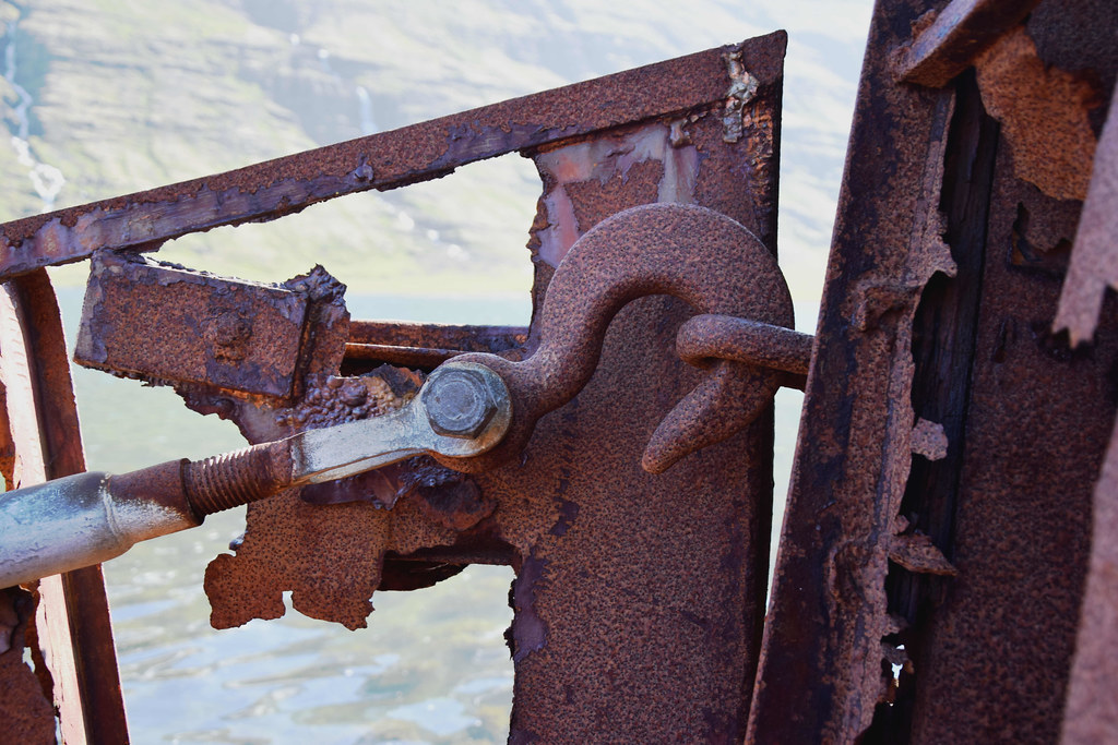Details of a landing craft in Iceland