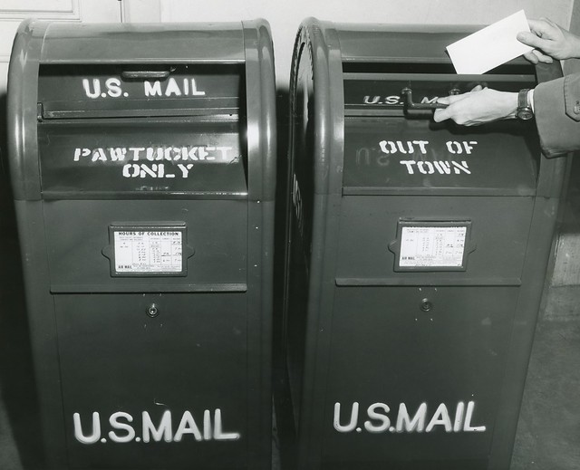 Post Office - mailboxes - Pawtucket - March 10th 1956