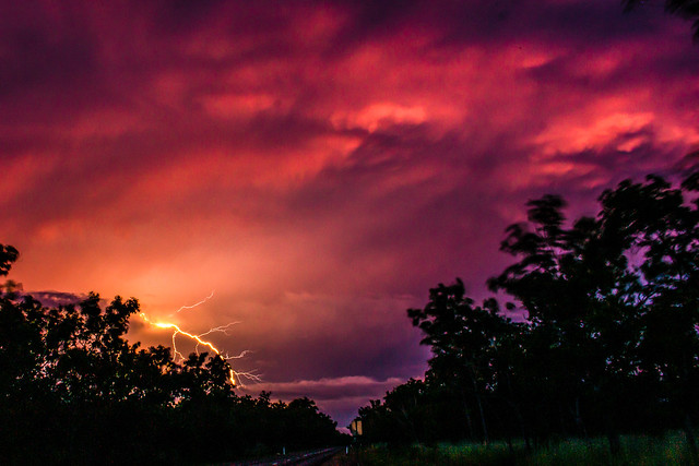 Stormcloud At Sunset
