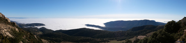El Mirador del Montsec -02- Niebla e Inversión Térmica en la Plana de Lleida 02 Desde La Paret de Baix 04